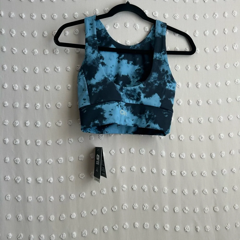 NWT Outdoor Research Women’s Vantage Printed Crop Top Olympic Cloud Scape‎ Sz XS - Picture 2 of 4